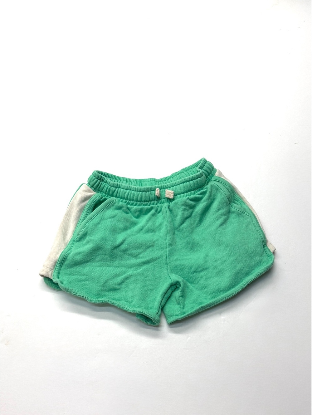 Zara Green Athletic Dolphin Shorts With White Side Panels Girls Size 7-8
